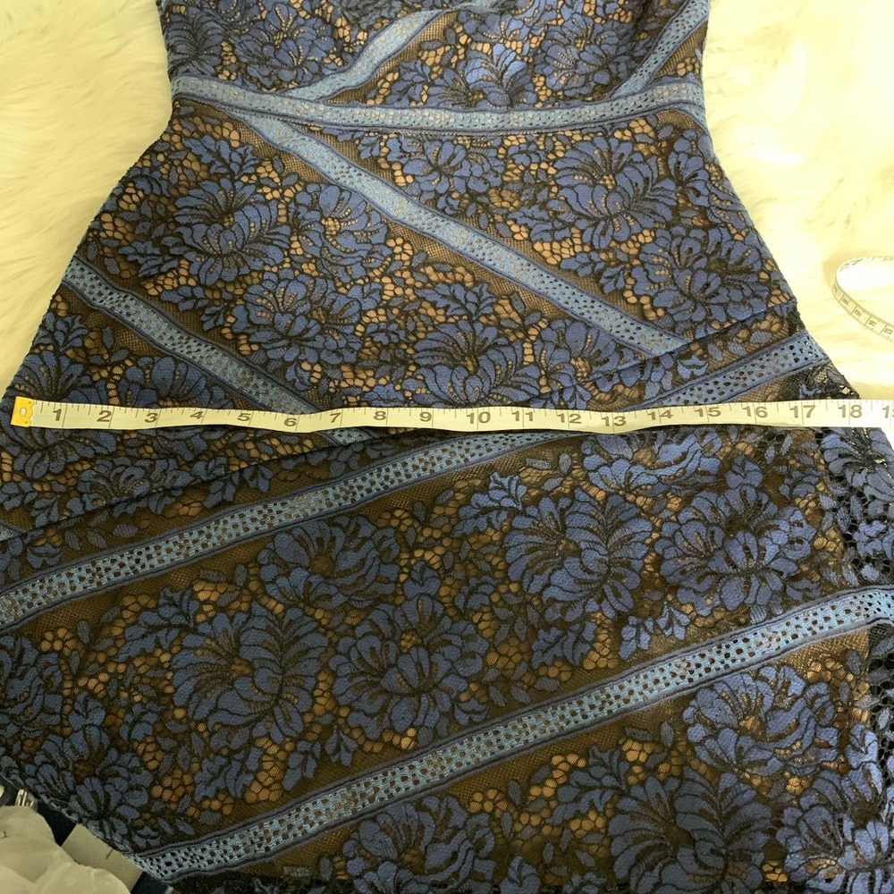 BCBGMaxazria Mary Ann Asymmetrical Lace Sheath - Picture 7 of 8